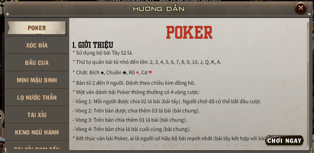 Bí kíp đánh bại mọi đối thủ khi chơi game bai doi thuong Poker B52