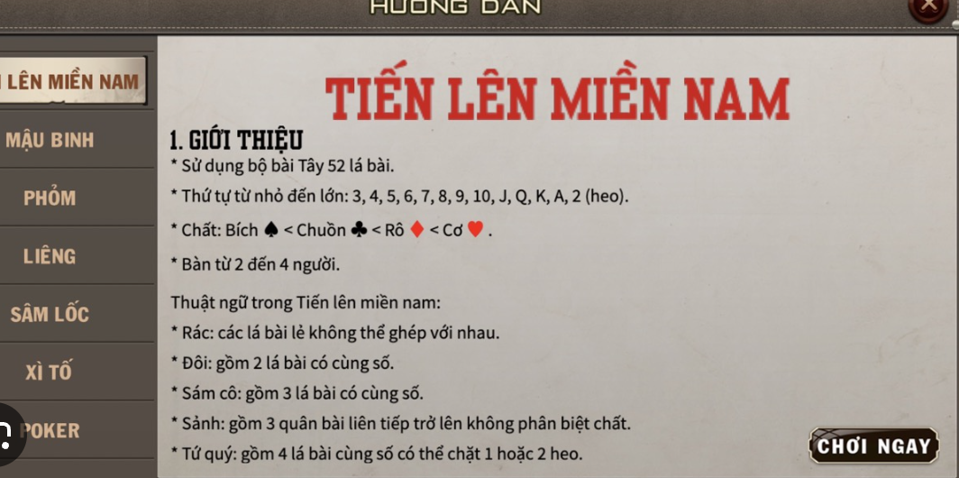 Tìm hiểu cách chơi game bai doi thuong Tiến lên tại B52 cực chất